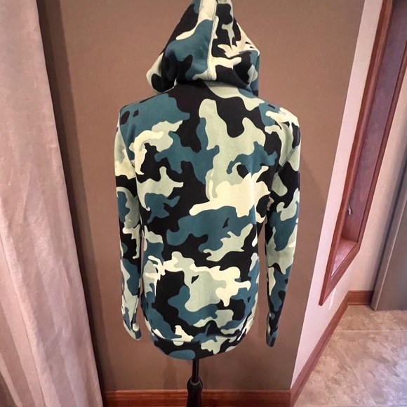 Tek Gear Camo Green Ultra Soft Fleece Hoodie Sweatshirt, Size XL - Picture 4 of 9